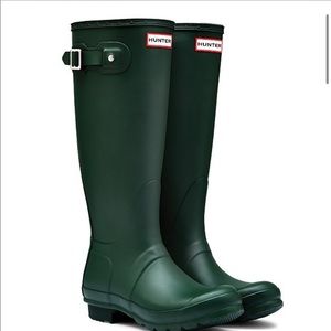 Hunter tall dark green boots